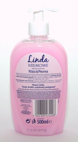 Linda Creamy Liquid Rose and Peony Soap 500 ml