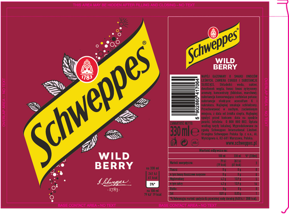 Schweppes Wild Berry CAN 330 ml