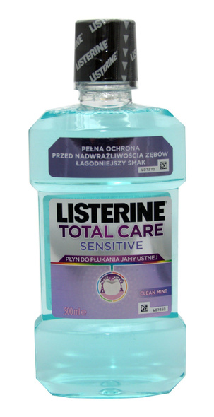 Listerine Total Care Sensitive 500 ml. Liquid mouthwash.