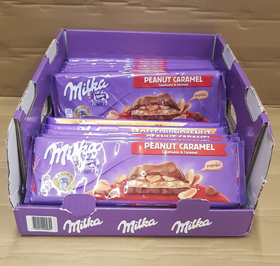 Milka Peanut Caramel 276gx17pcs & Milka Toffee Wholenuts 300gx8 pcs = 7,92 kg