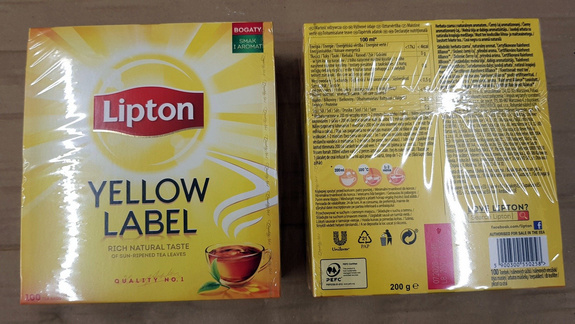 Lipton Yellow Label 100 bags 200g