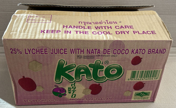 KATO DRINK WITH COCONUT JELLY PIECES NATA DE COCO 320 ML Lychee