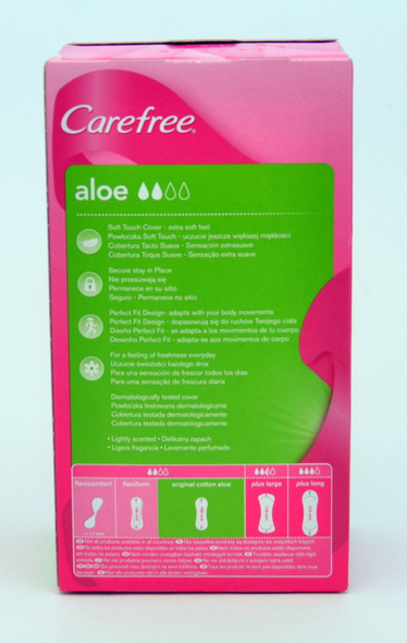 Carefree Aloe 3D Comfort 3x32szt  Pantyliners & Normal Cotton 3D Comfort 5 x 34szt & Fresh Scent Large Plus 4x28szt