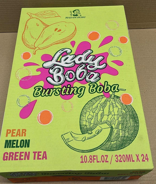 Bubble Tea Lady Boba Pear Melon Green Tea 320 ml  