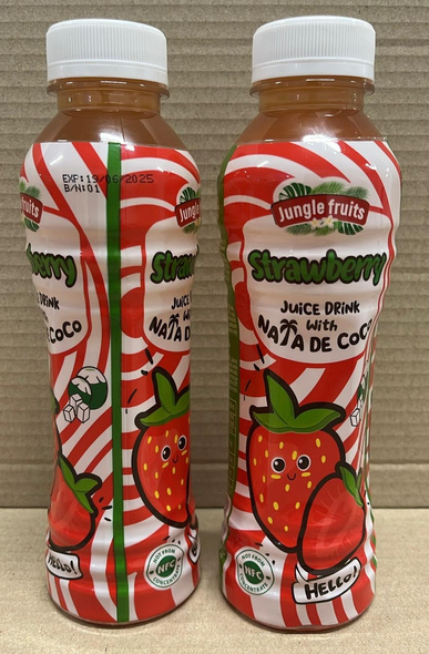 Jungle fruits Strawberry Juice Drink with Nata de Coco 450 ml 