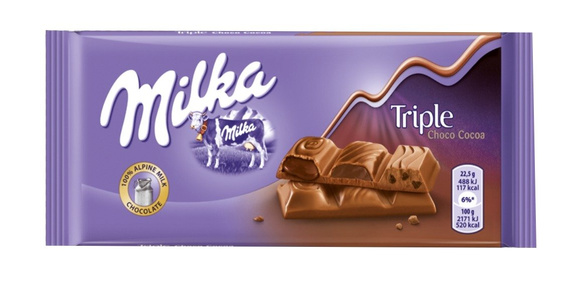 Milka Triple Choco Cocoa 90 g