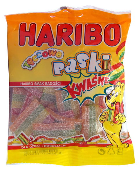 Haribo Tęczowe Paski Kwaśne 100 g 