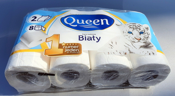 Toilet paper Queen White 2 layers 8 rolls