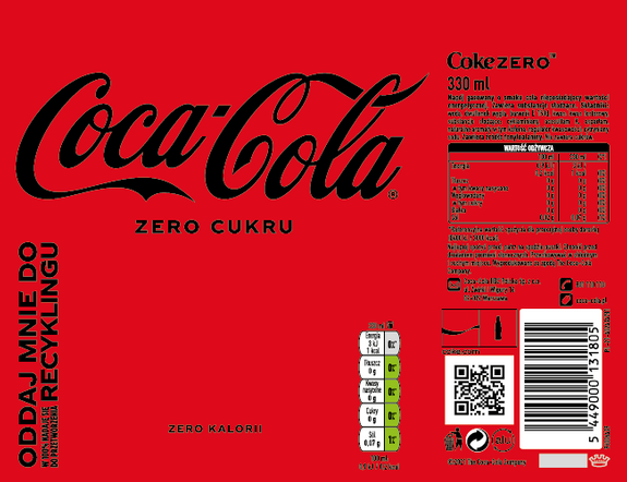  Coca Cola Zero 330 ml CAN SLEEK 