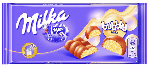 Milka Bubbly Milk and White 95 g