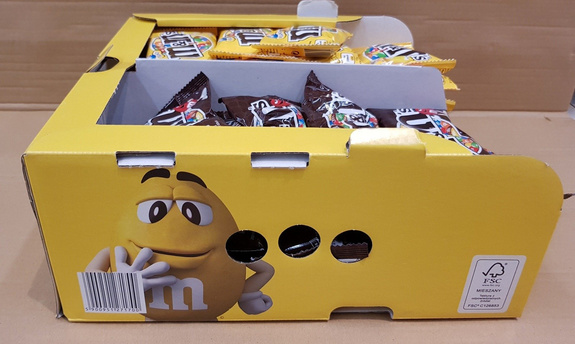 Display m&m's 45 g x 46 pcs PEANUT & m&m's 45 g x 27 pcs CHOCOLATE