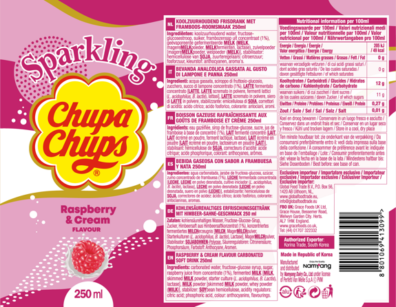 Chupa Chups Raspberry & Cream 250ml