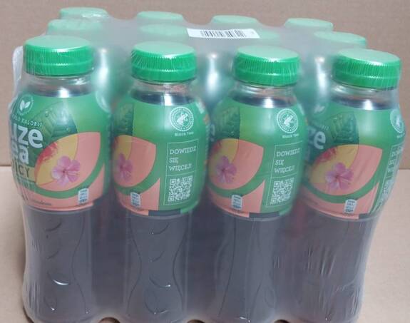 FUZETEA Black Ice Tea Peach Hibiscus PET 500 ml 