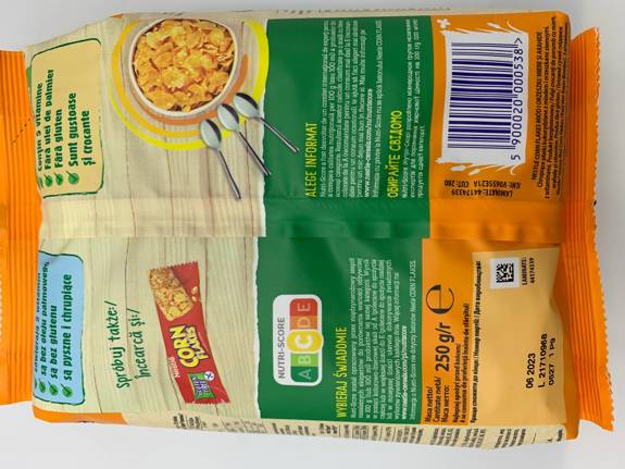 Nestle Płatki Corn Flakes Miód i Orzechy Gluten Free  250 g 