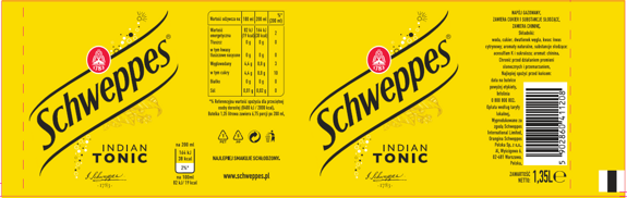 Schweppes Indian Tonic PET 1,35 L